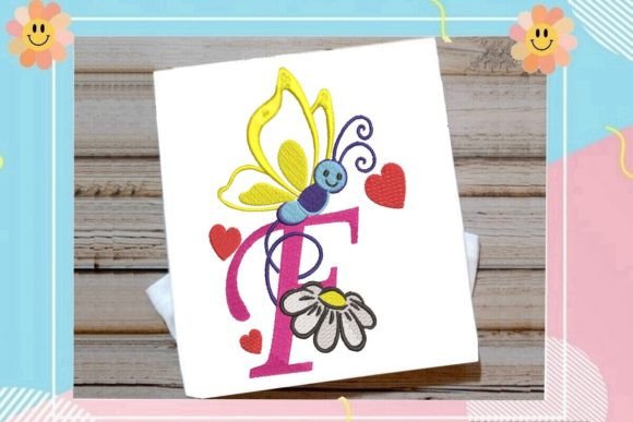 Butterfly F Letter Monogram: A Graceful Touch for Etsy Embroidery Sellers