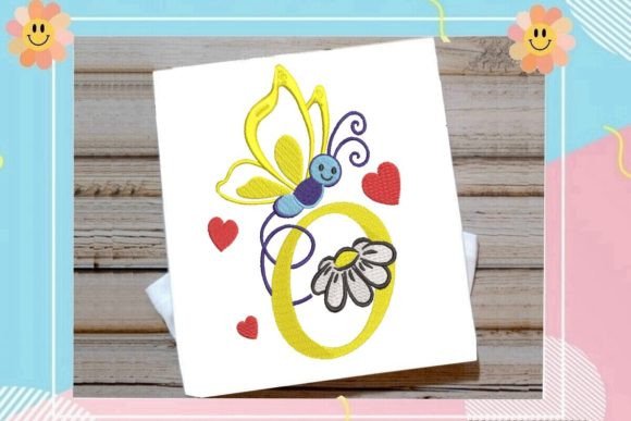 Butterfly O Letter Monogram: A Sweet Touch for Personalized Embroidery