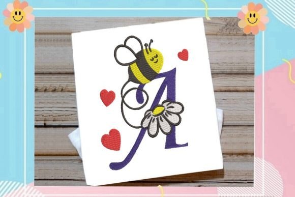Cute Bee a Letter Monogram: A Playful Touch for Boutique Sweatshirts