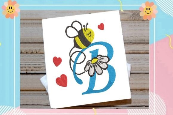 Cute Bee B Letter Monogram: A Playful, Versatile Design for Small Business Branding