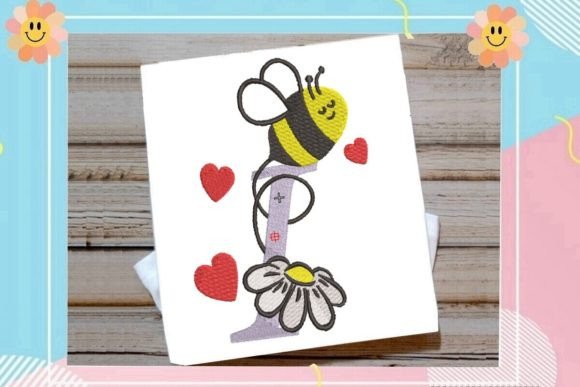 Cute Bee I Letter Monogram: A Playful Touch for Boutique Apparel