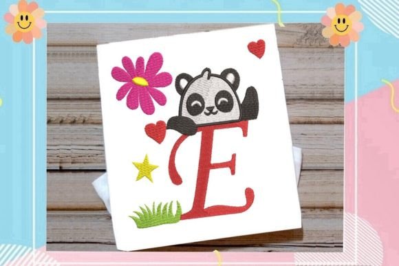Cute Panda Monogram E Letter: A Craft Fair Darling?