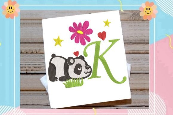 Cute Panda Monogram K Letter Review for Real Embroidery Projects