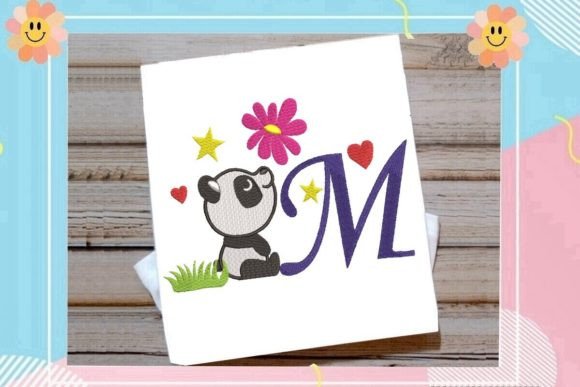 Cute Panda Monogram M Letter Review for Boutique Sweatshirts