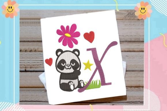 Cute Panda Monogram X Letter: A Charming Touch for Personalized Gifts