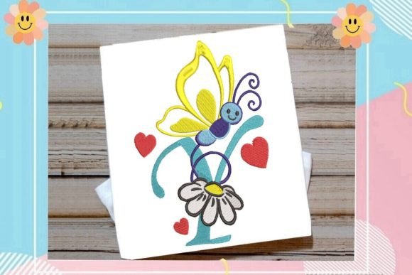 Elegant Butterfly Y Letter Monogram for Holiday Embroidery