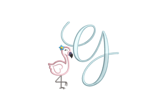 Flamingo Alphabet G: A Sweet Touch for Personalized Embroidery