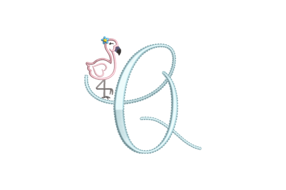 Flamingo Alphabet Q: A Charming Monogram for Personalized Gifts
