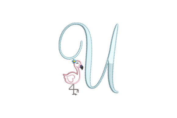 Flamingo Alphabet U: A Sweet Monogram for Personalized Gifts