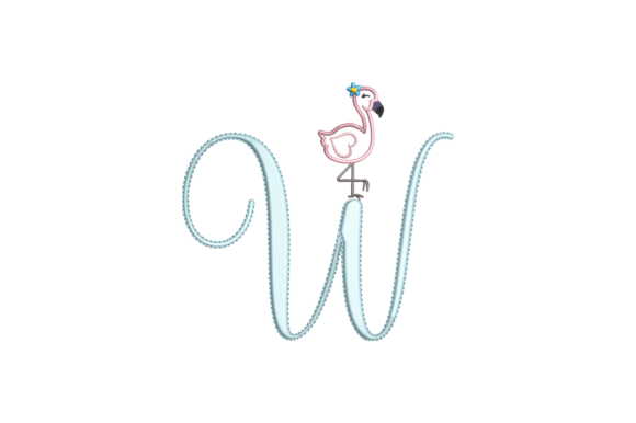 Flamingo Alphabet W: A Charming Monogram for Etsy Sellers