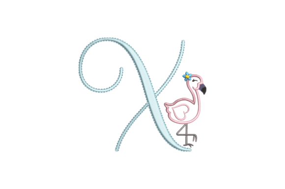 Flamingo Alphabet X: A Designer’s Take on Boutique Sweatshirt Embellishment