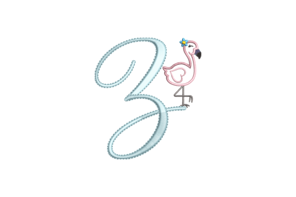 Flamingo Alphabet Z: A Seasonal Embroidery Gem