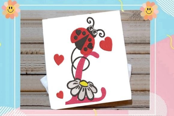 Ladybug L Letter Monogram: A Sweet Touch for Personalized Embroidery