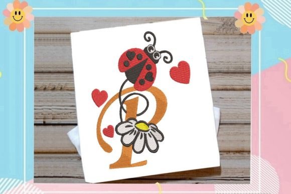 Ladybug P Letter Monogram: A Charming Branding Choice for Small Business Merch
