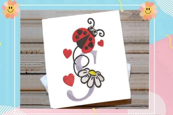 Ladybug S Letter Monogram: A Sweet Touch for Personalized Embroidery
