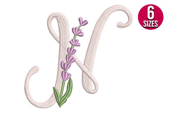 Lavender Font Letter N: A Seasonal Embroidery Favorite