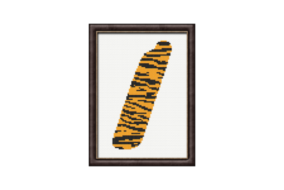 Tiger Print I Monogram Cross Stitch