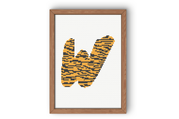 Tiger Print W Monogram Cross Stitch Review for Boutique Sweatshirts