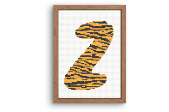 Tiger Print Z Monogram for Business Embroidery